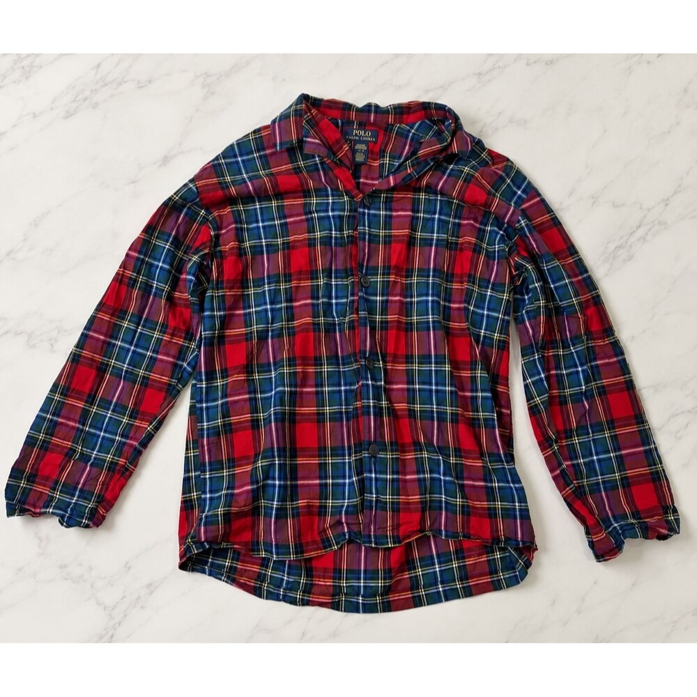 Polo Ralph Lauren Red & Black Plaid Flannel Shirt Size L